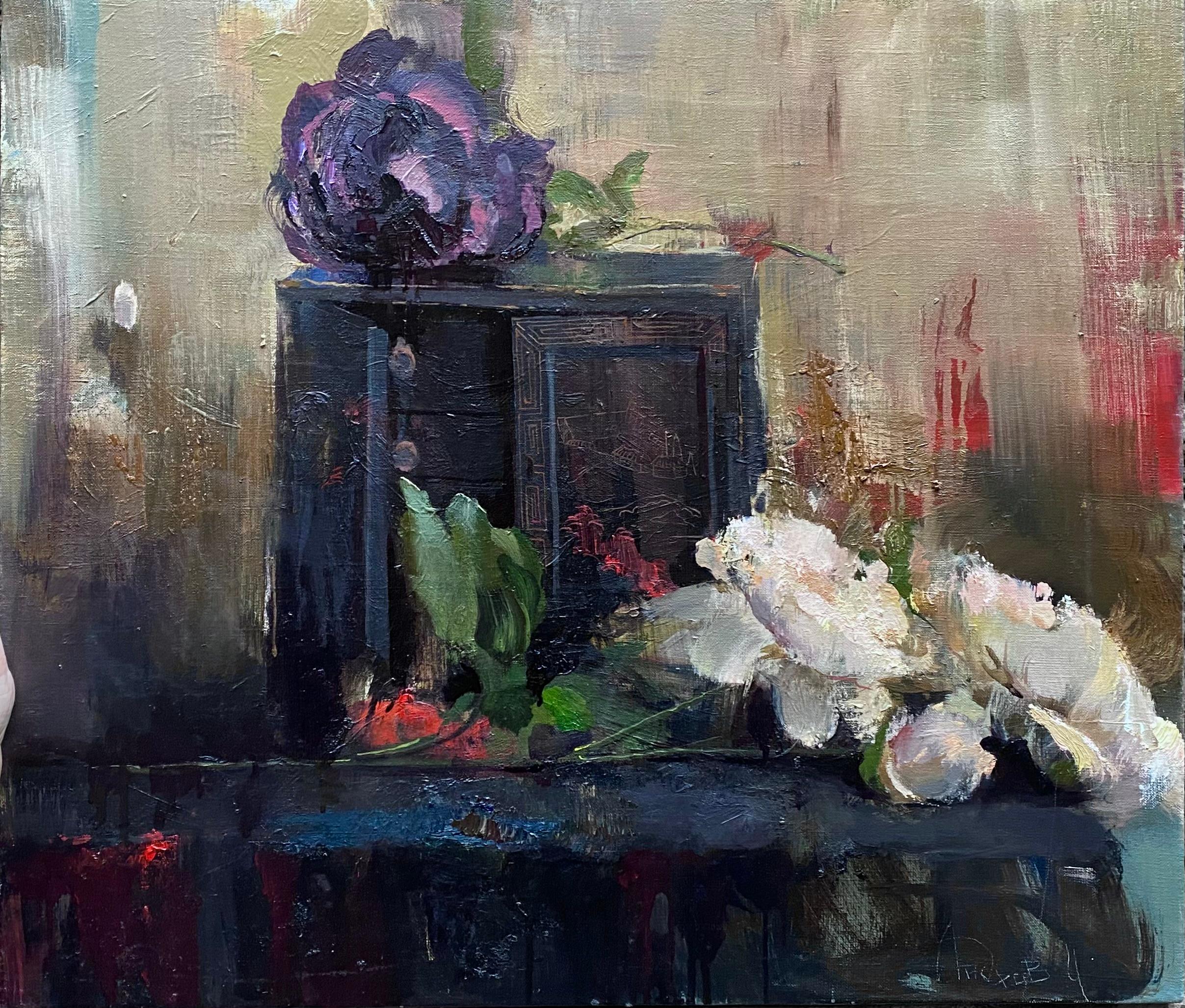 Still life with flowers. Original modern art painting