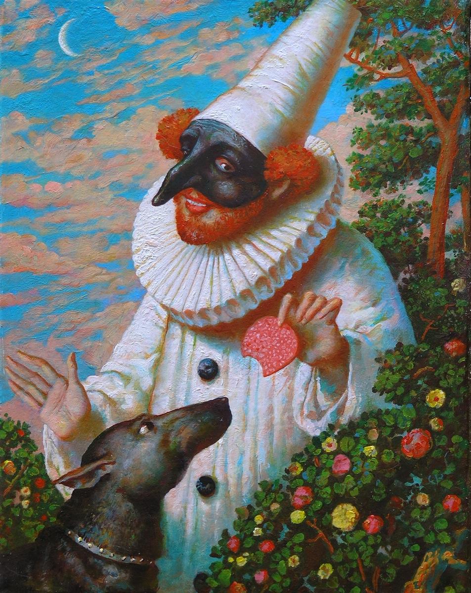 Pulcinella I. Original modern art painting