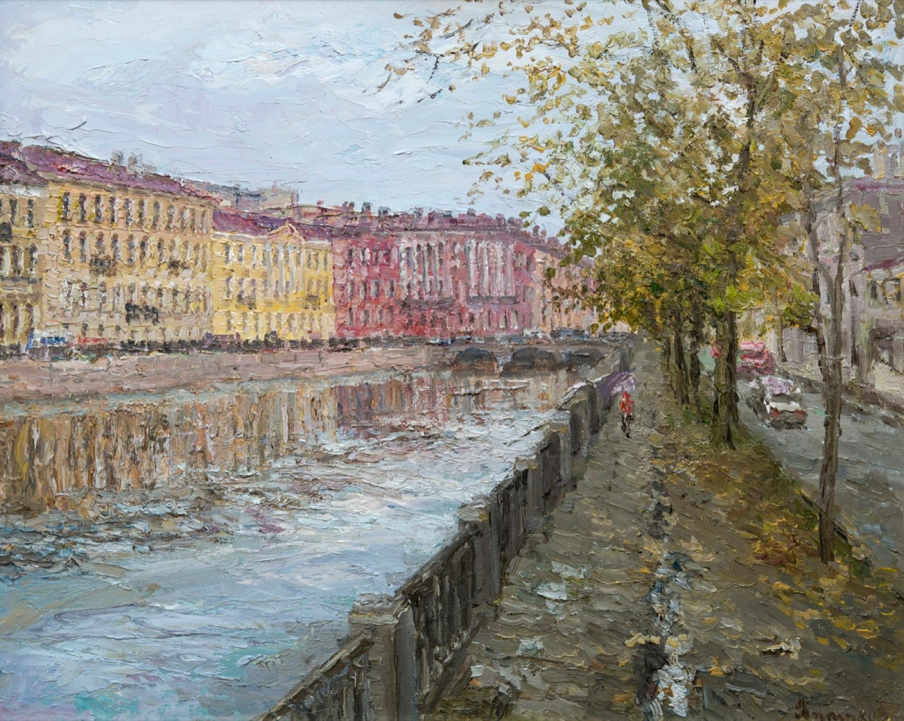 осенний день. Original modern art painting