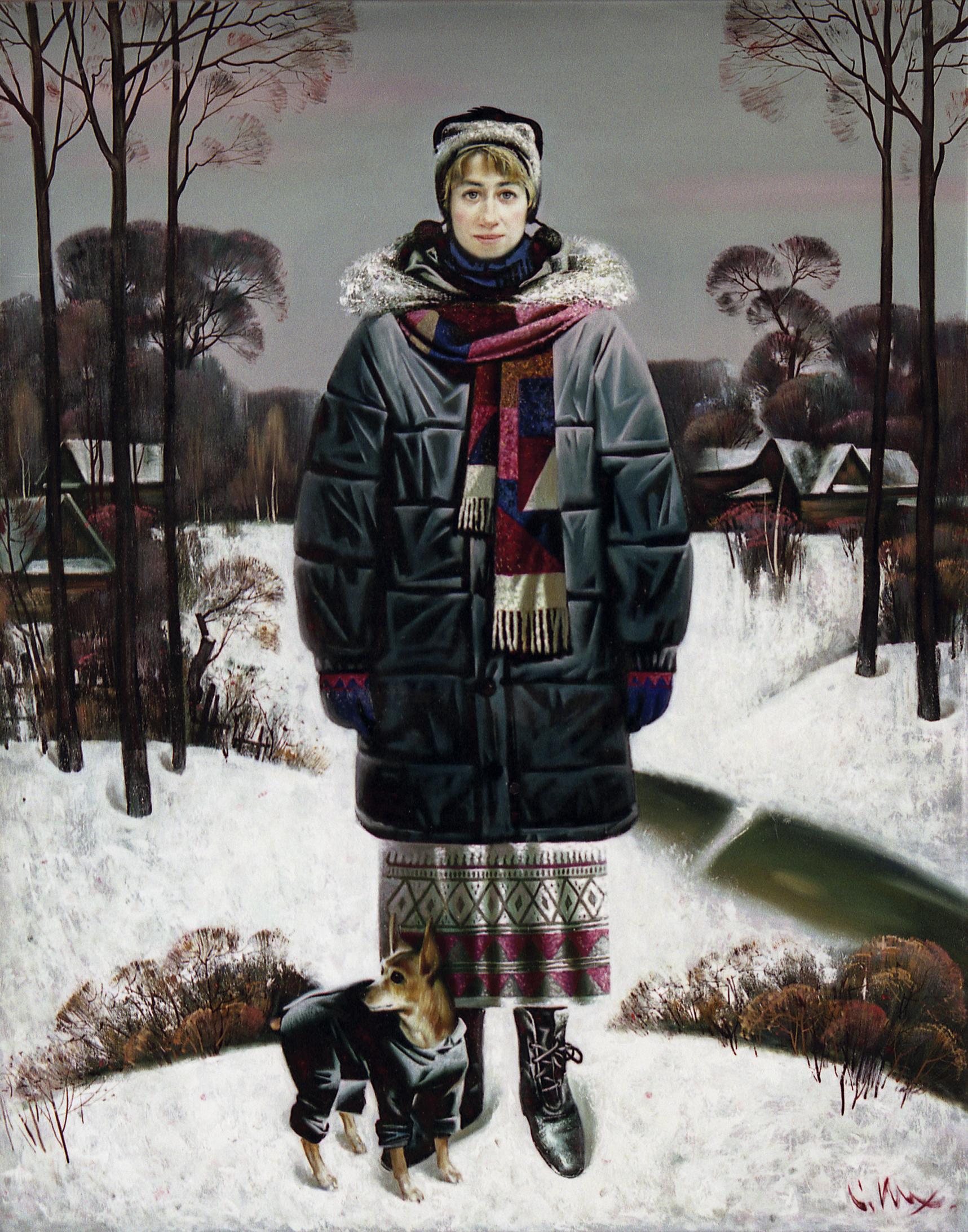 洛林的女仆. 肖像的西尔维娅Boulian. Original modern art painting