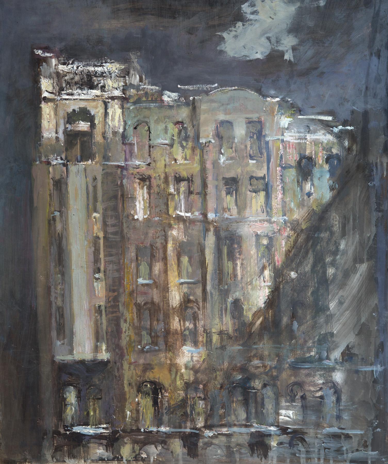 Mitavsky lane. Original modern art painting