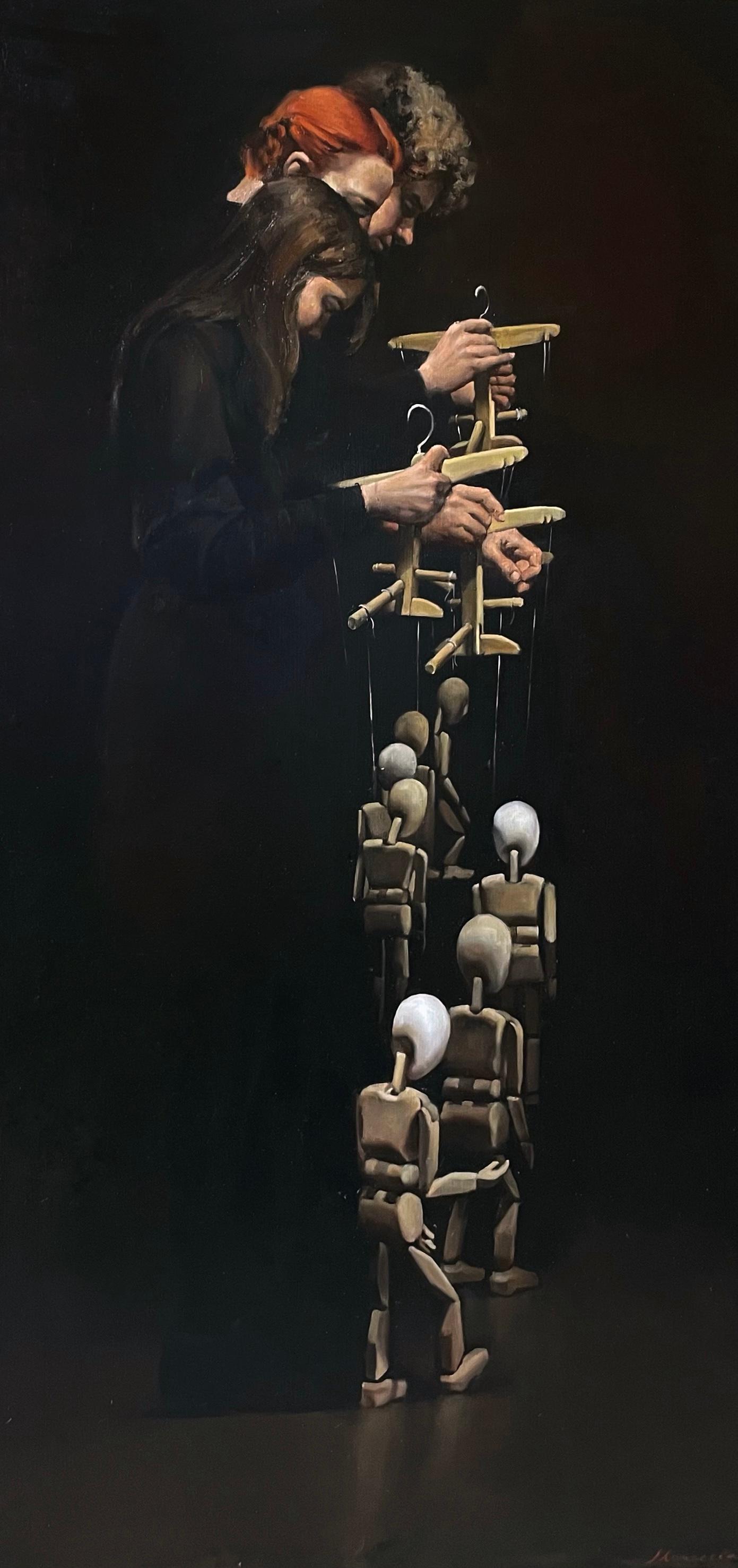 театр марионеток 0.3. Original modern art painting