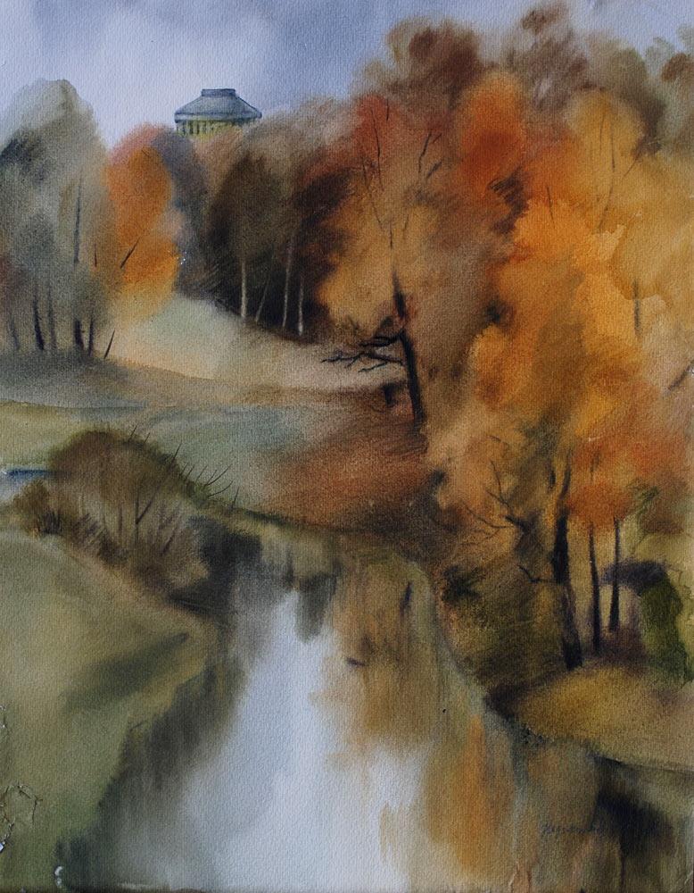 Deep autumn. Original modern art painting