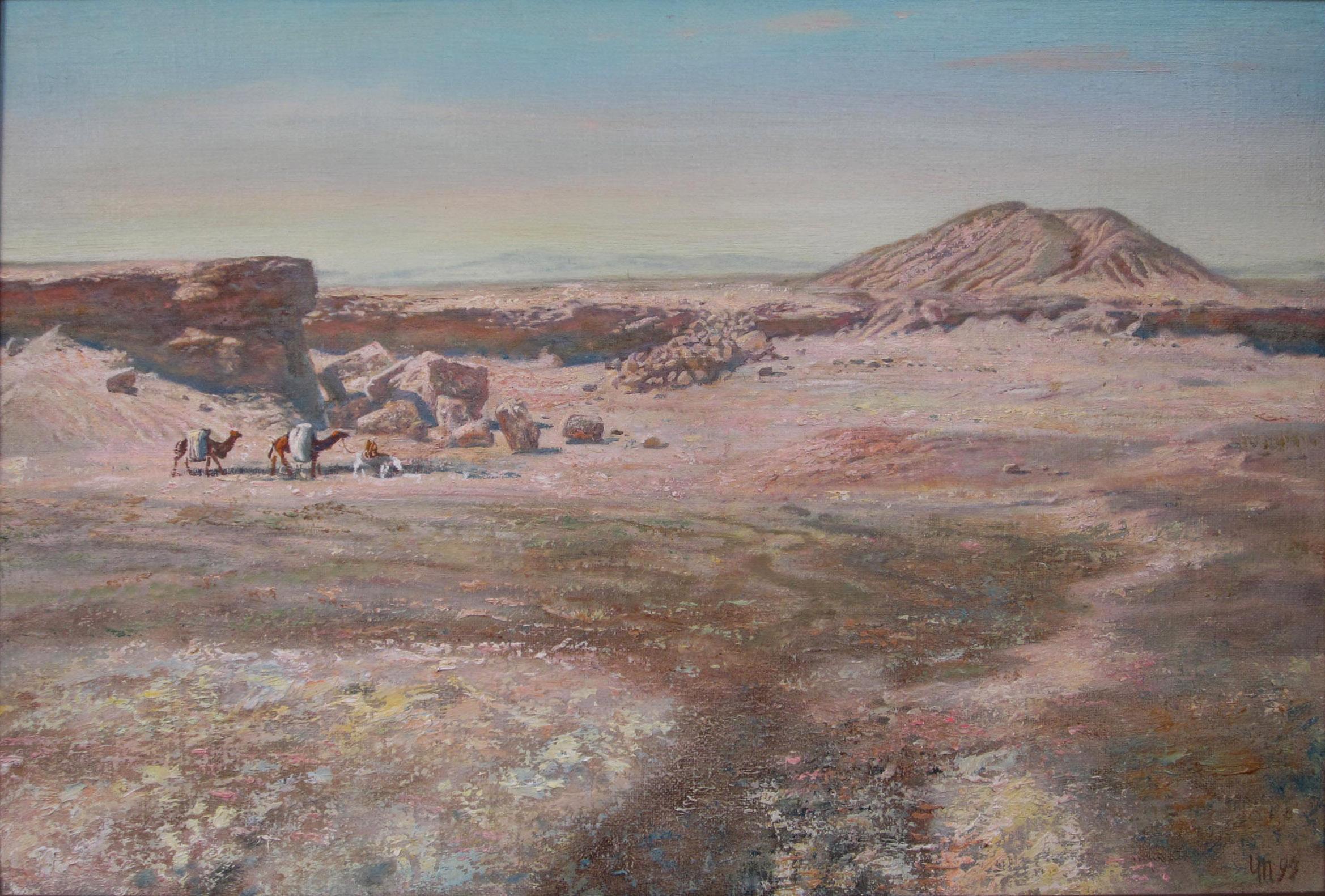 Desert. Original modern art painting