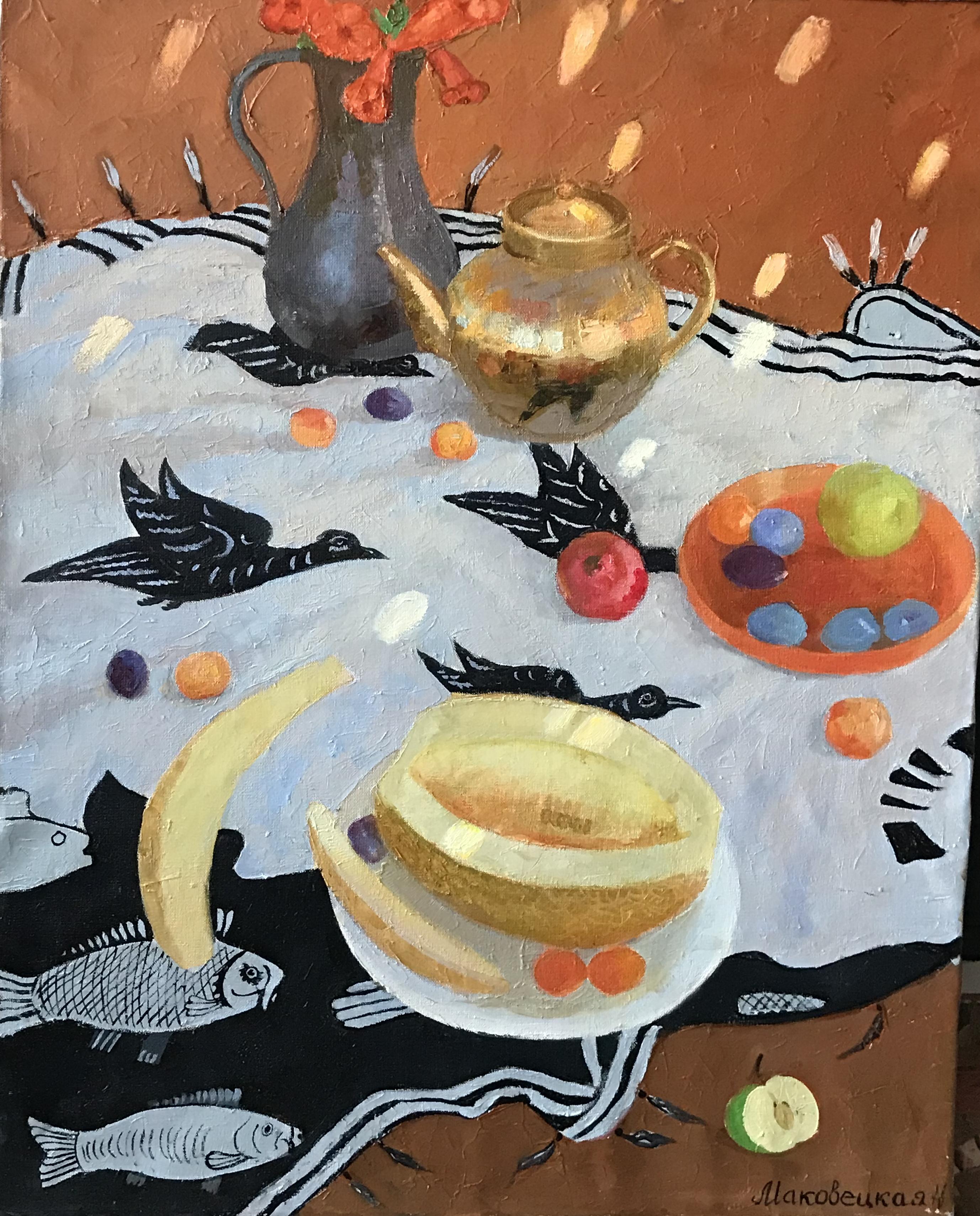 Southern still life. Original modern art painting