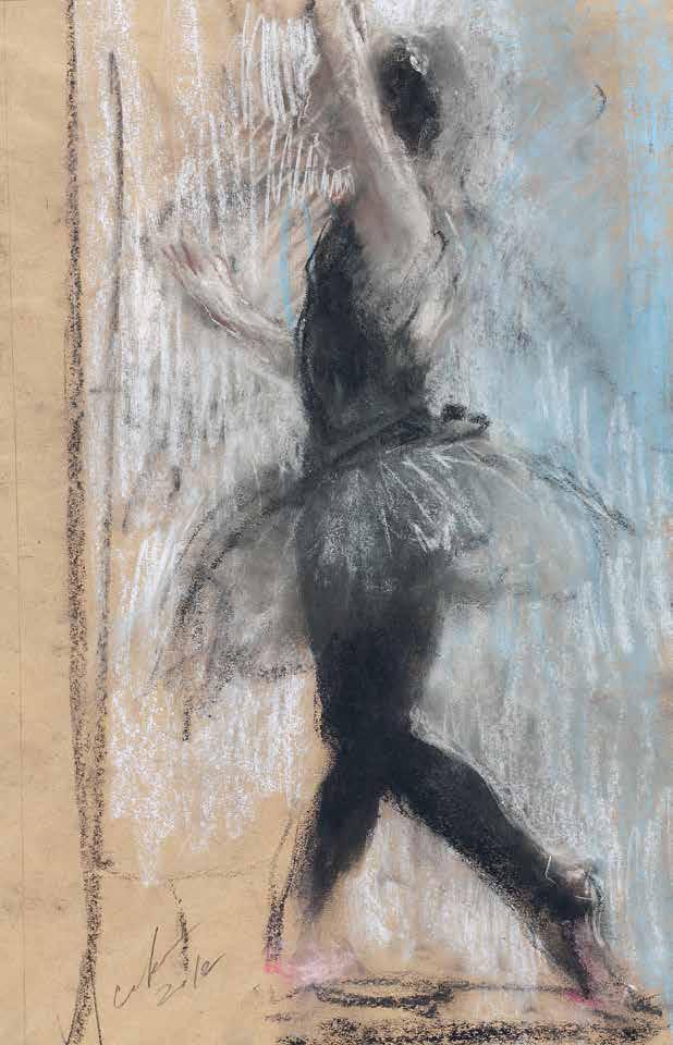 Black Ballerina, 2011. Original modern art painting