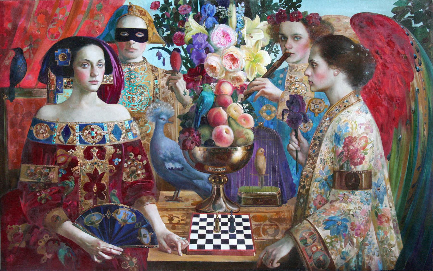 Duel. Original modern art painting