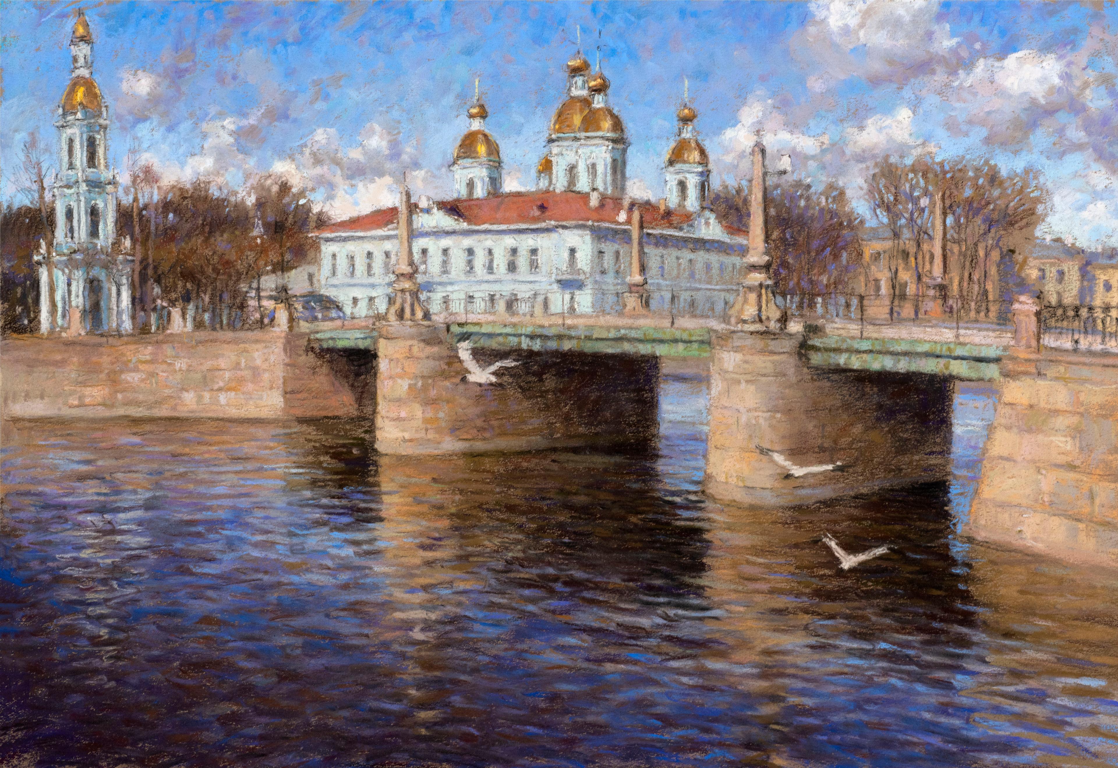 родниковая вода. Original modern art painting