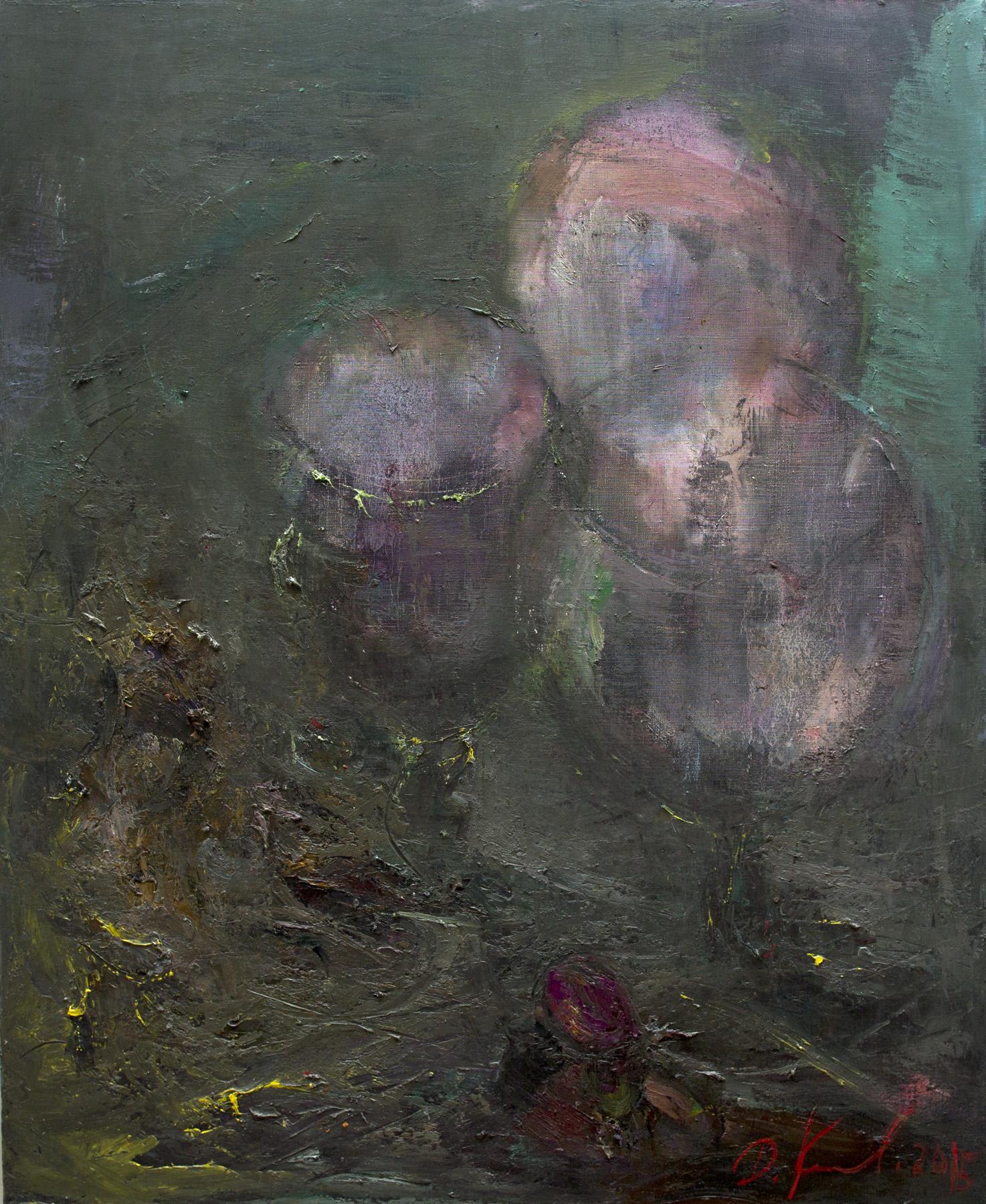 Wineglasses. Original modern art painting