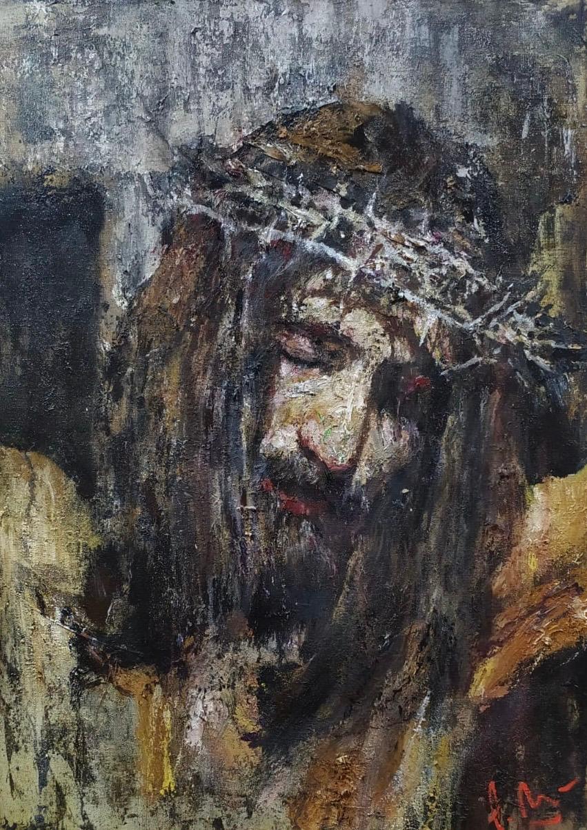 Распятие. Original modern art painting