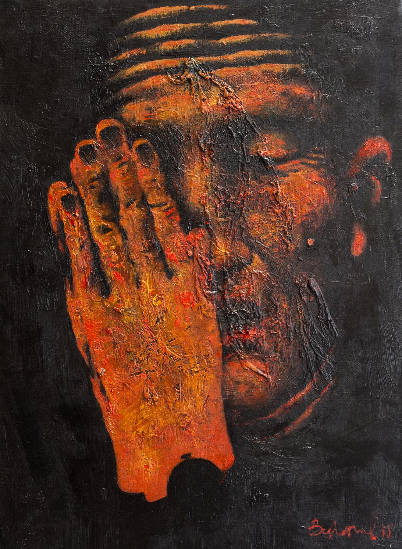 Prayer. Original modern art painting