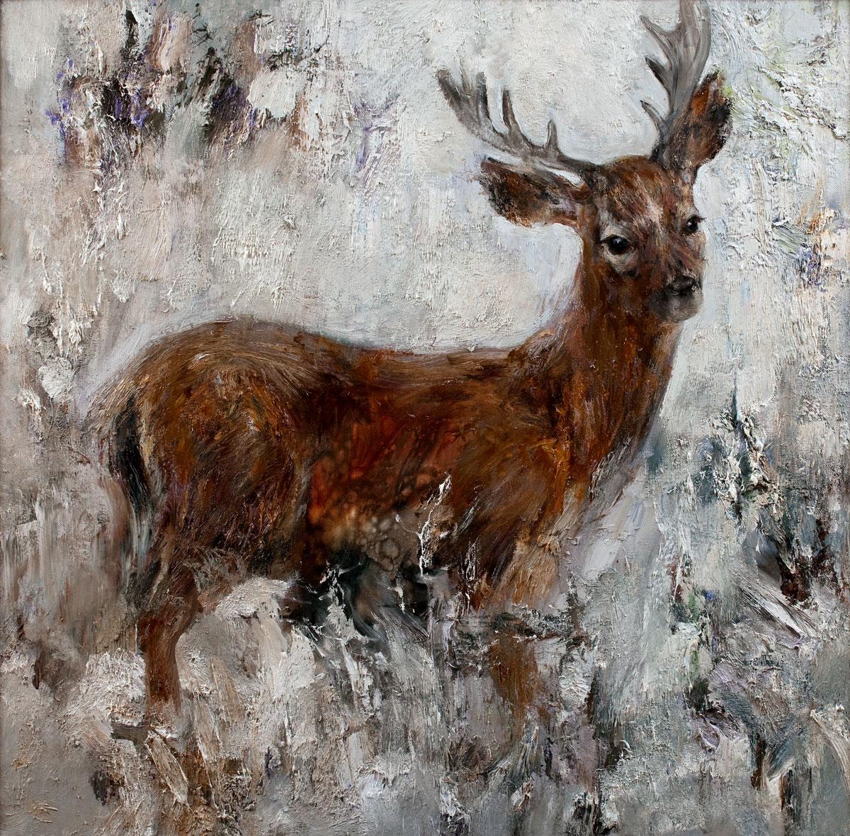 Silver hoof. Original modern art painting