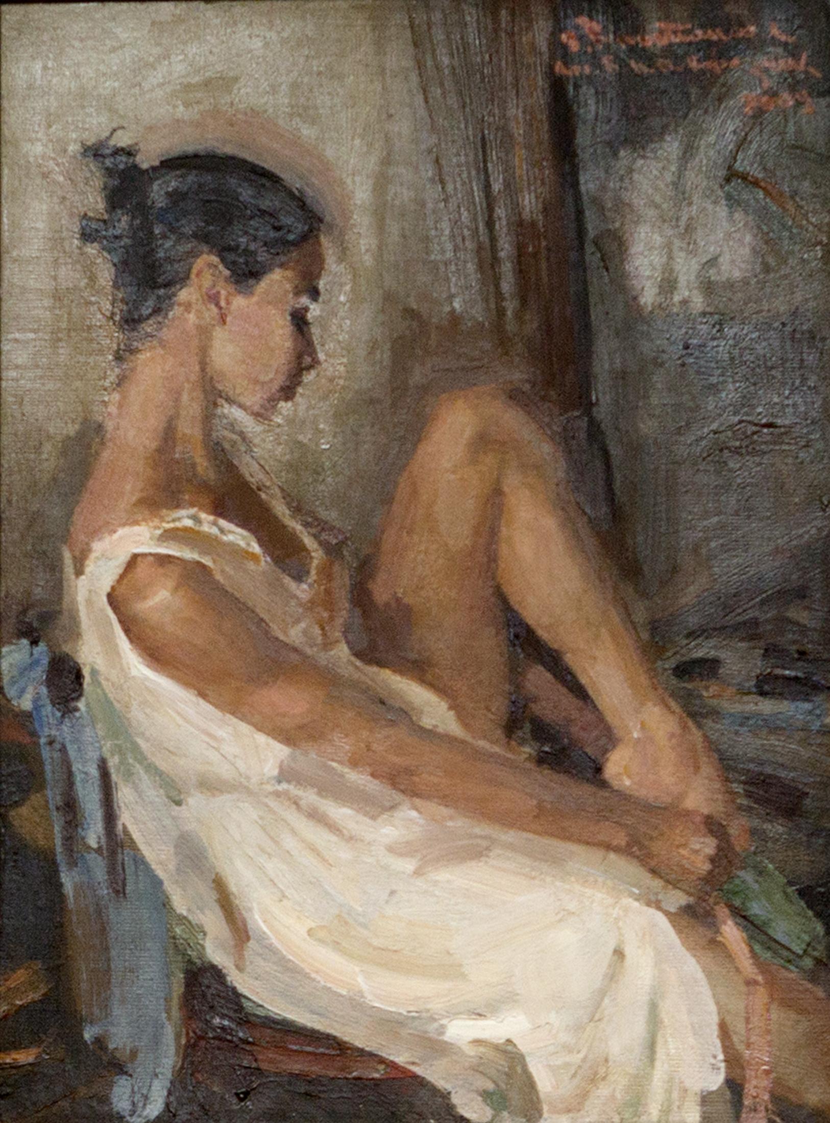 Н. Поворознюк перед танцем "Анна Каренина". Original modern art painting