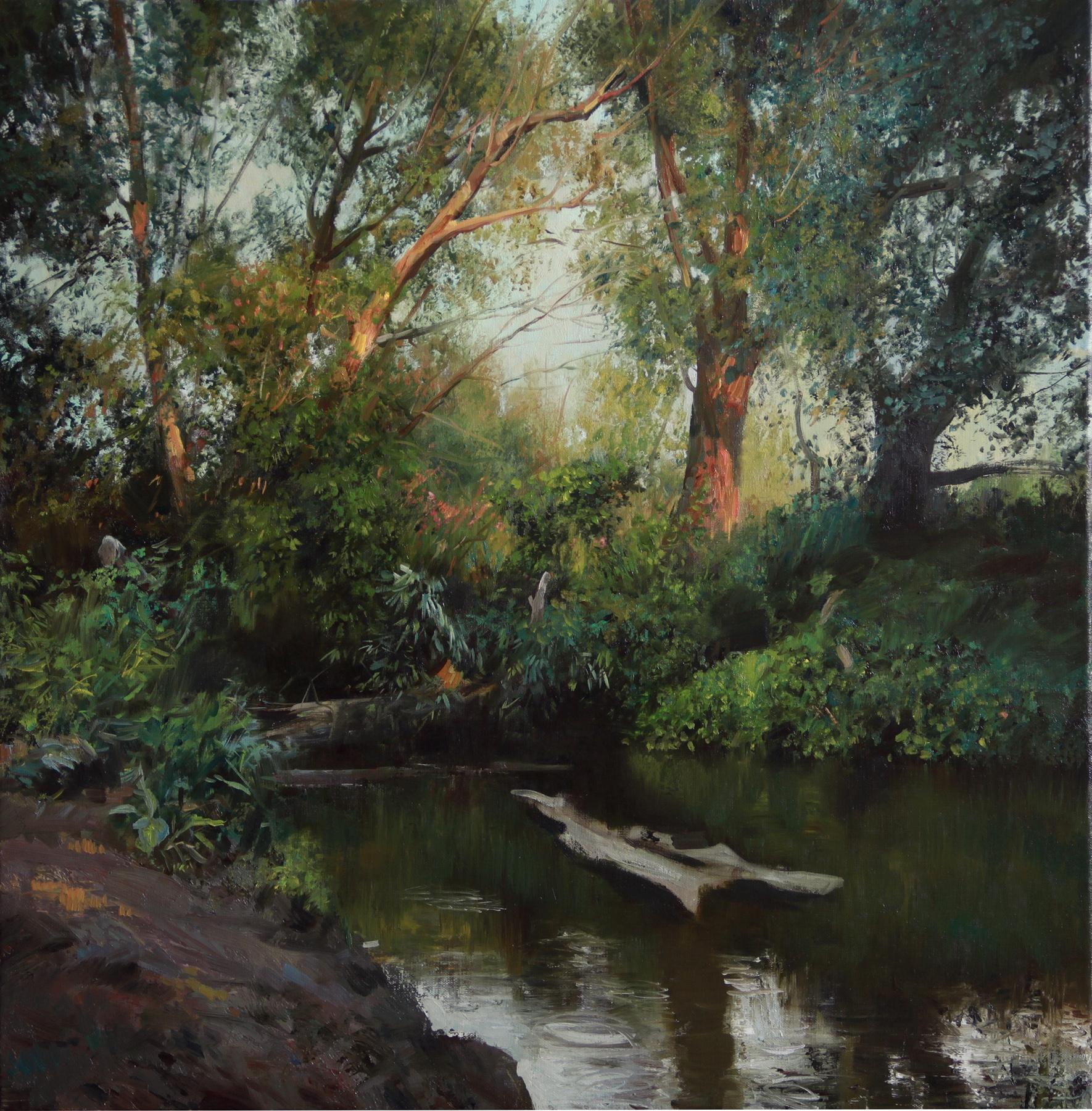 靠近水. Original modern art painting