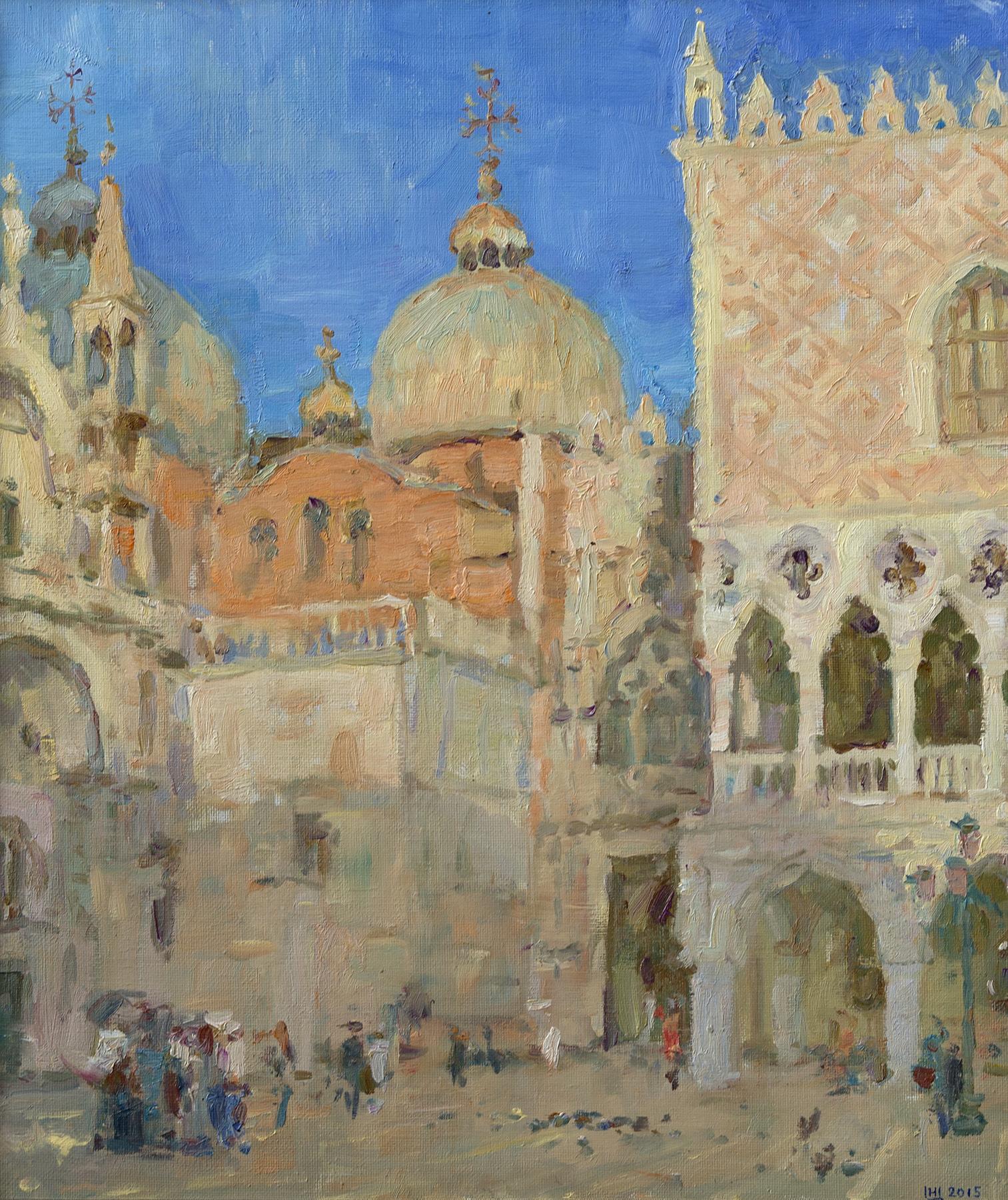 Сан-Марко и Дворец Дожей. Original modern art painting