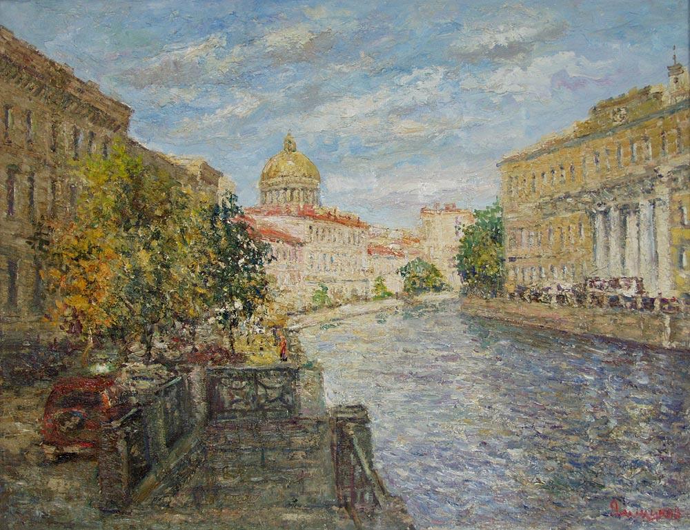теплый день. Original modern art painting