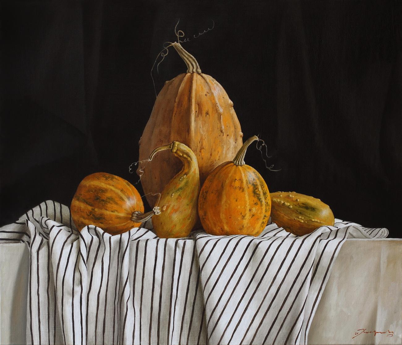 Still life with pumpkins