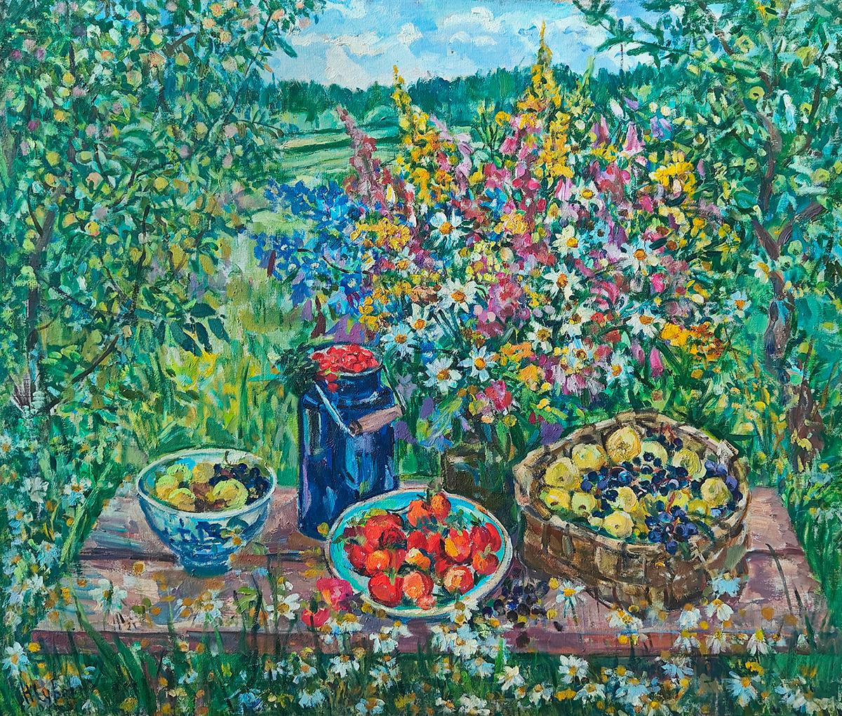 Дары России лето 45-го, 2012 г. Original modern art painting