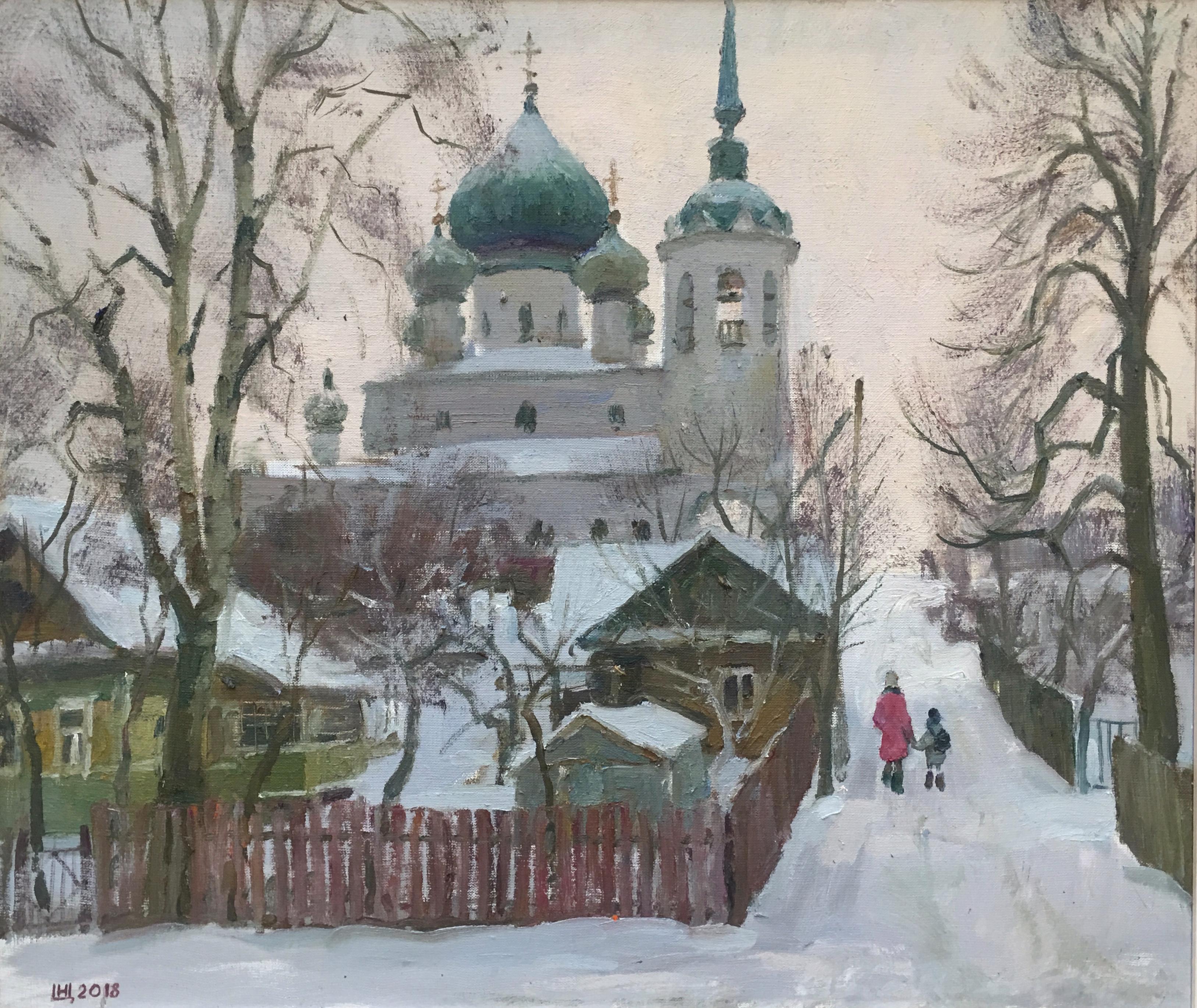 зима. Original modern art painting