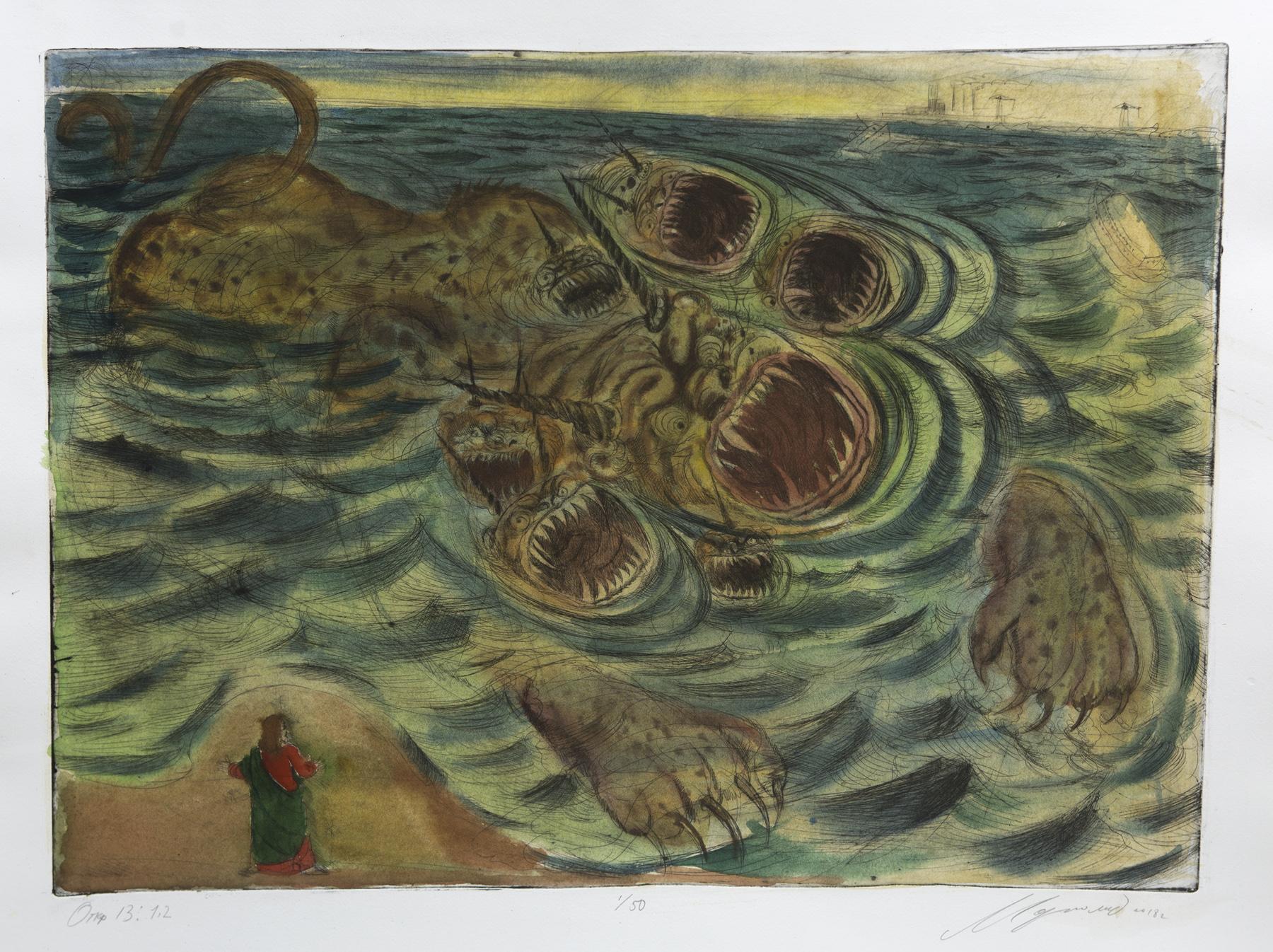 启示录13:1-2. Original modern art painting
