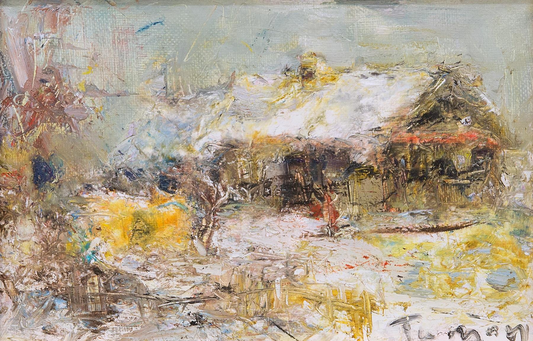 зима. Original modern art painting