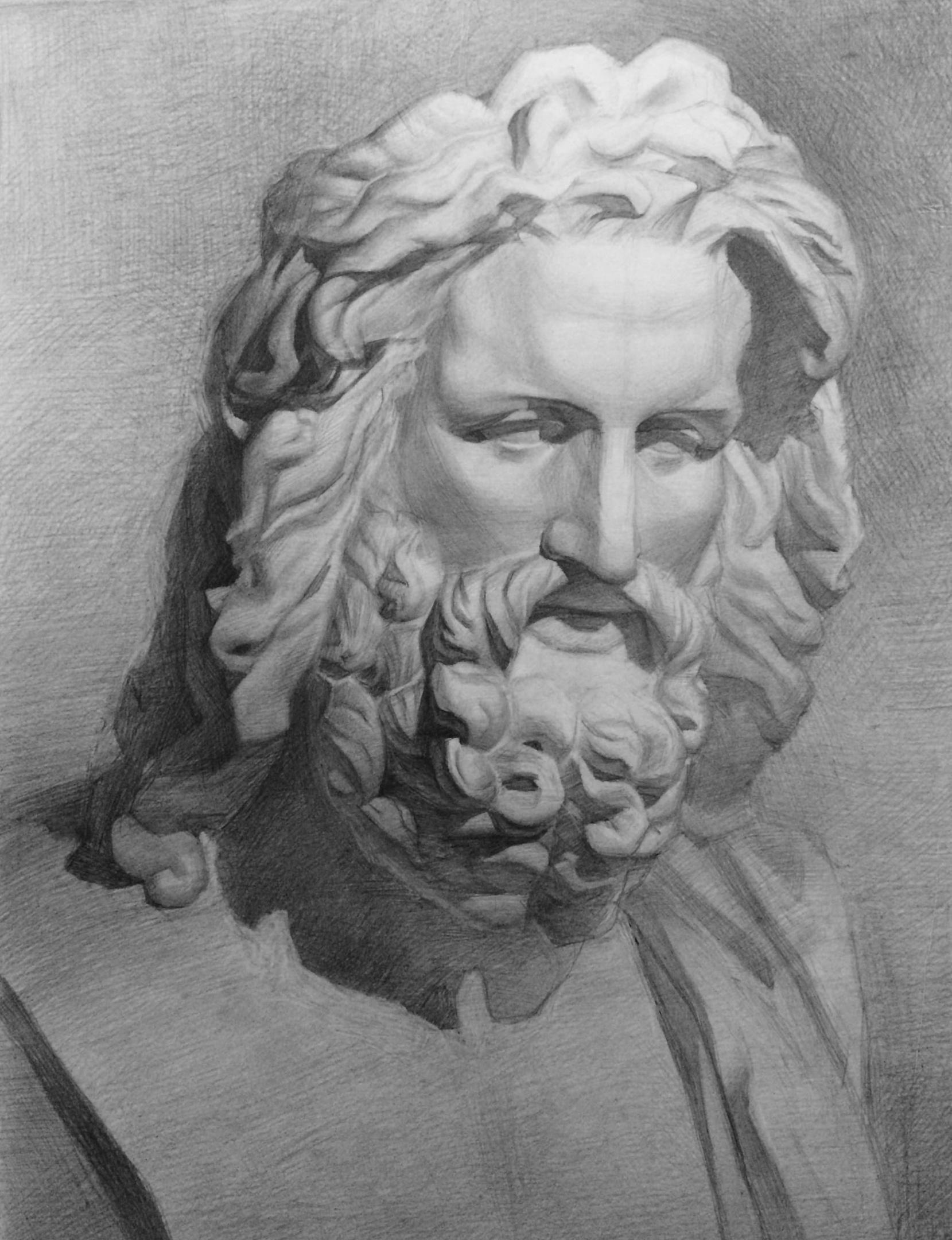 Зевс академический рисунок