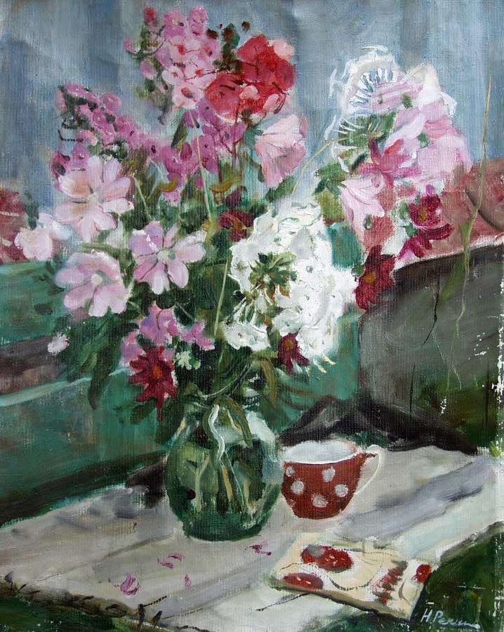 Bouquet. Original modern art painting