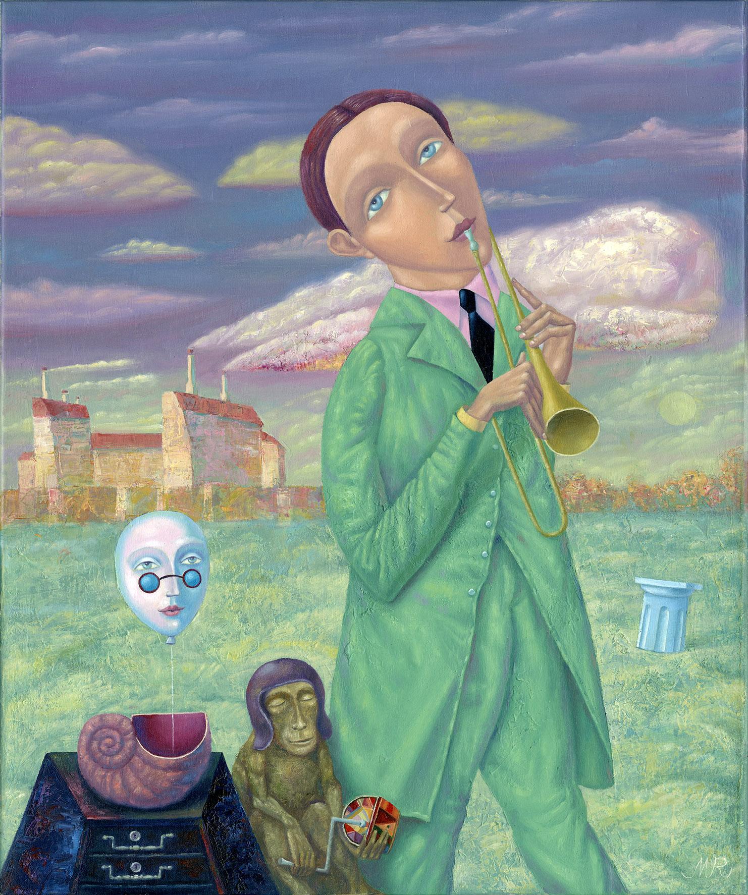 Пост-индустриальный блюз. Original modern art painting