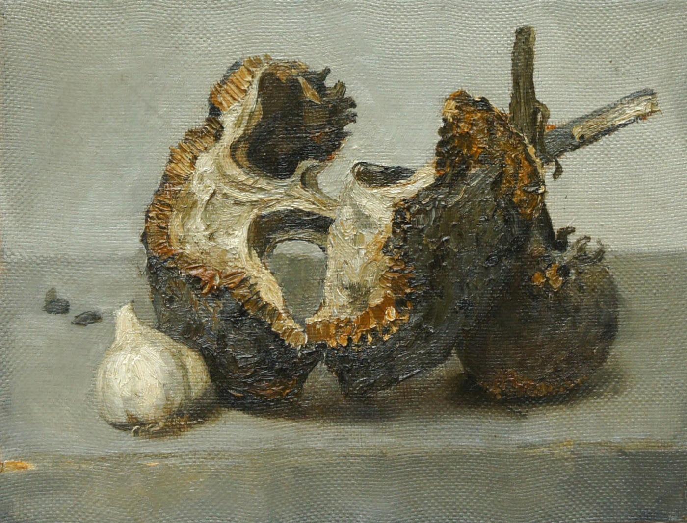 静物与向日葵. Original modern art painting