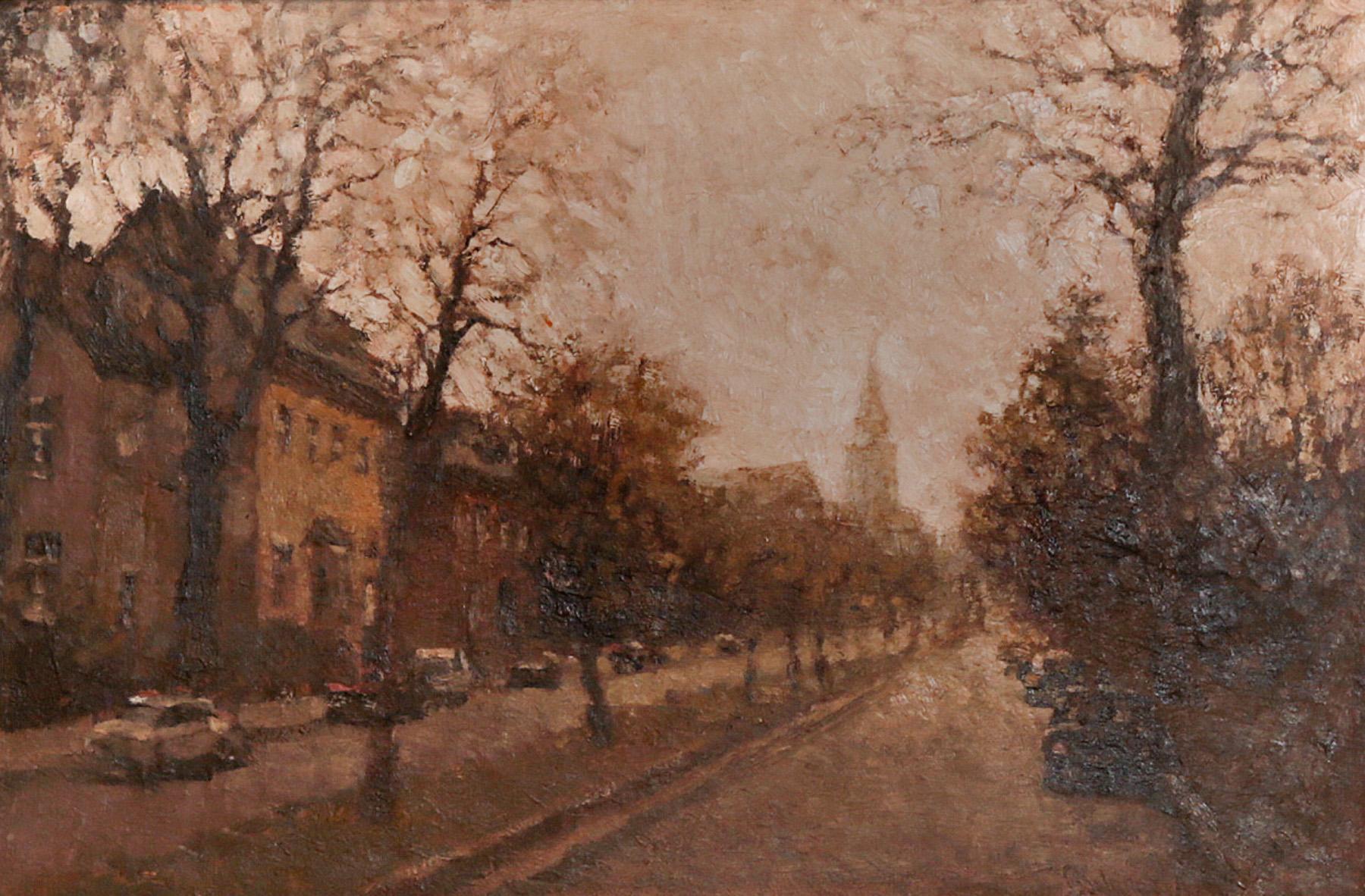 Старая улица. Original modern art painting