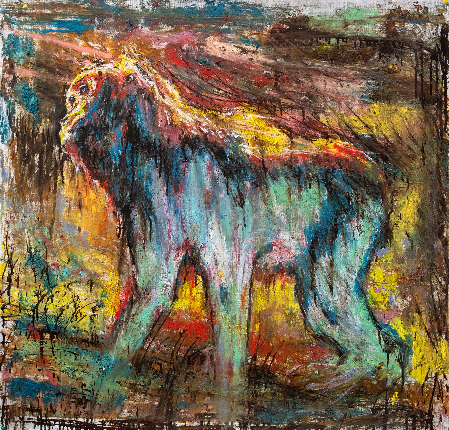 Макака . Original modern art painting