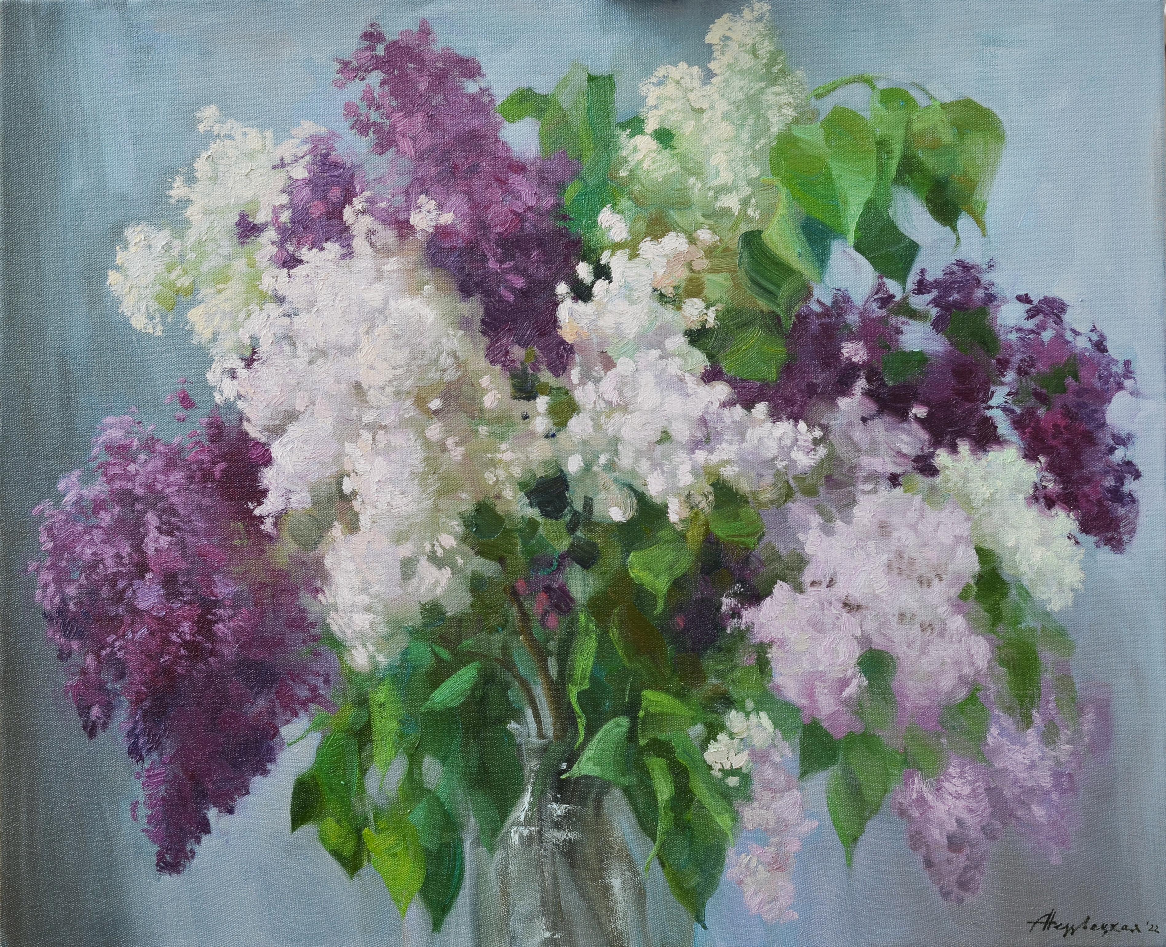 Lilac. Original modern art painting