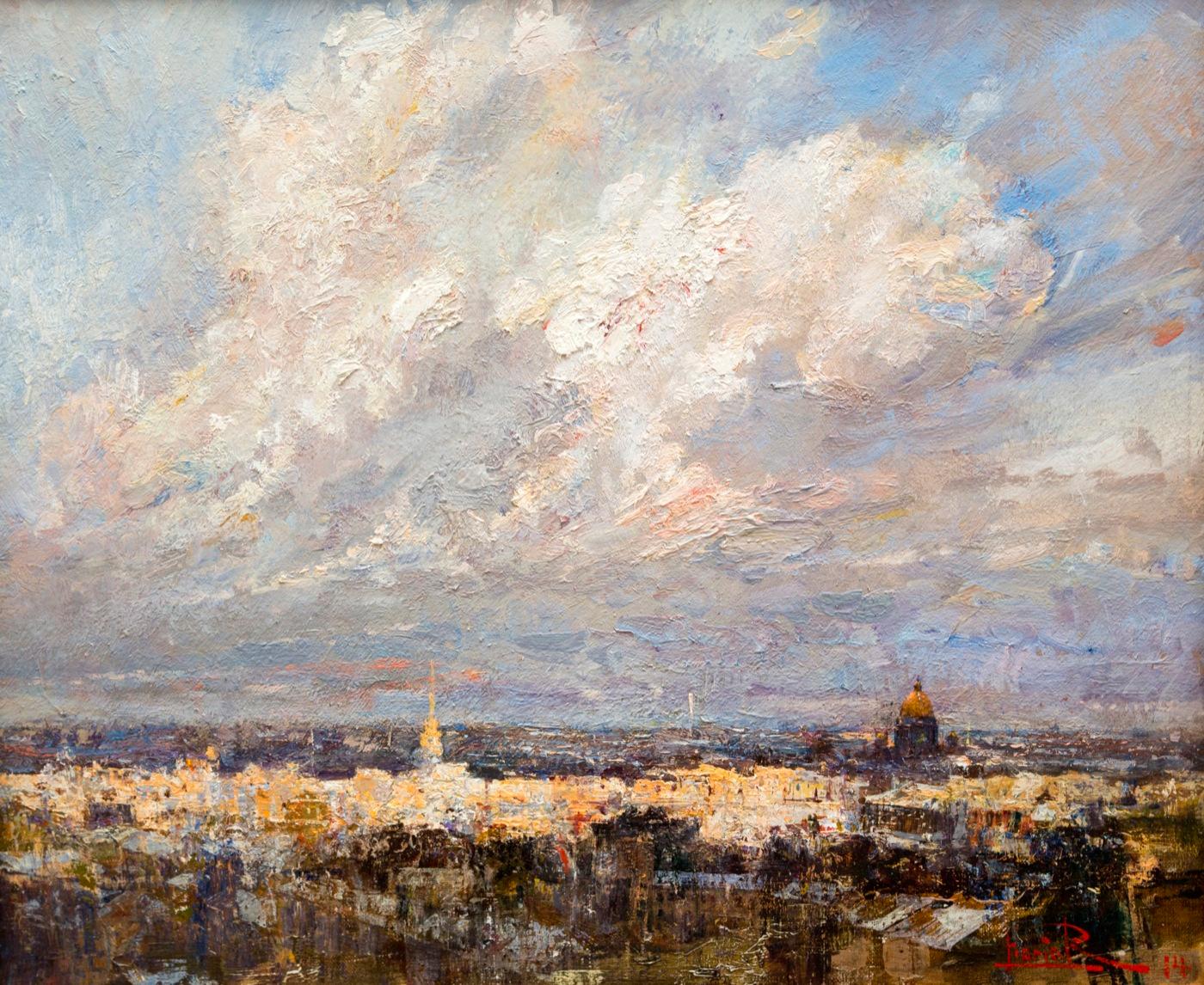 Saint-Petersburg. One of the series "Horizons". Original modern art painting