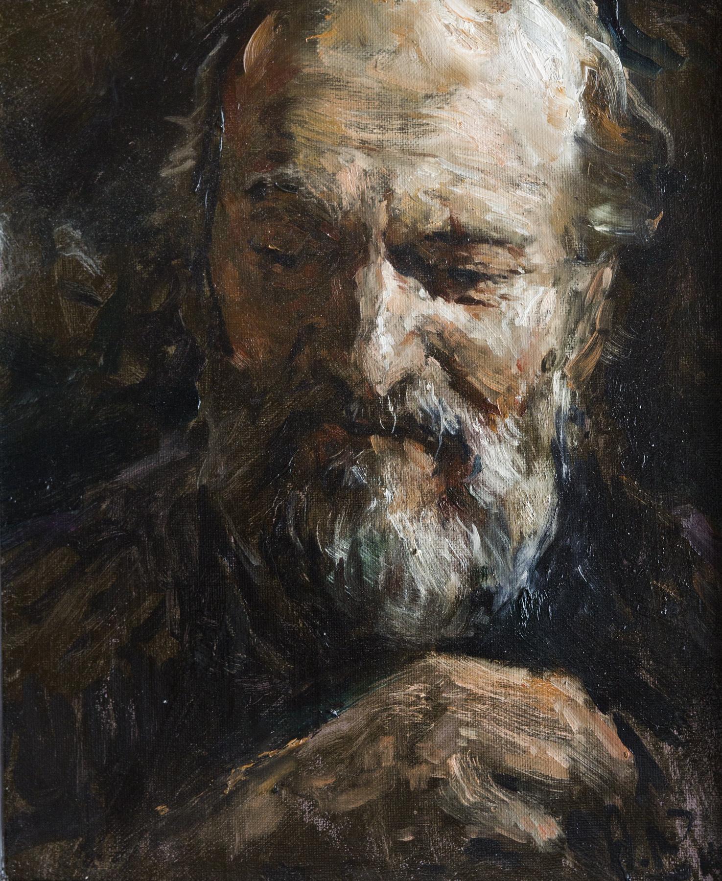 Arvo P&#228;rt. Original modern art painting