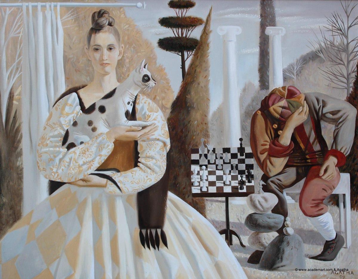 午睡. Original modern art painting