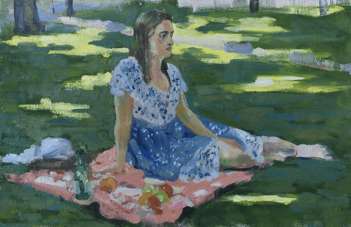 «Picnic». Original modern art painting