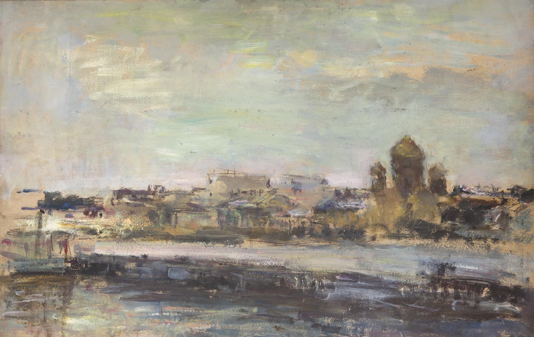 Shmidta embankment. Original modern art painting