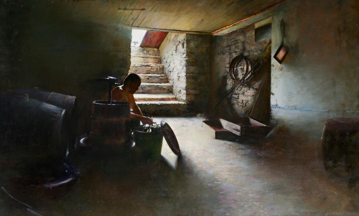 酒窖. Original modern art painting