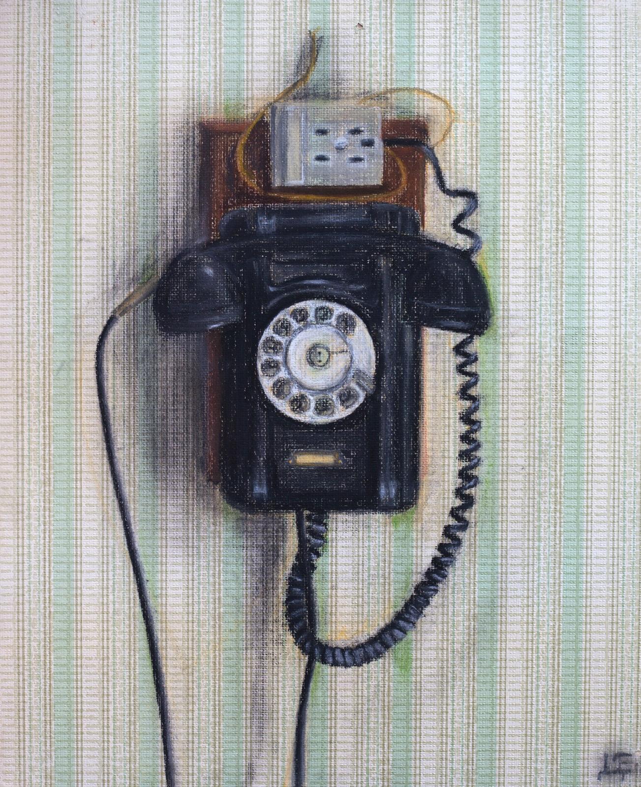 место вызова. Серия "Усталые вещи". Original modern art painting