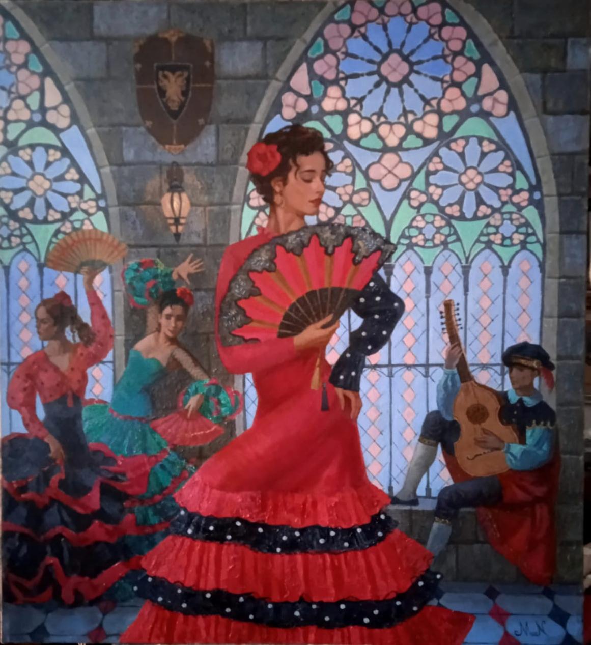 «Балет «Дон Кихот» «Испанский танец»», балерина Марина Хорева — Мерседес. . Original modern art painting