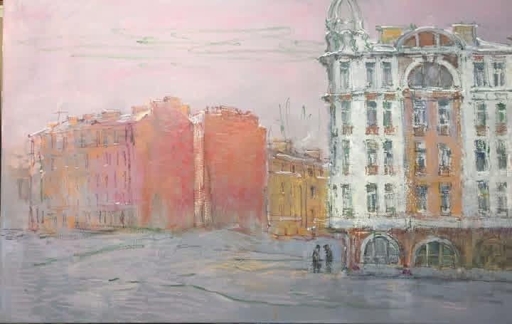 На Смоленке 2025г.. Original modern art painting