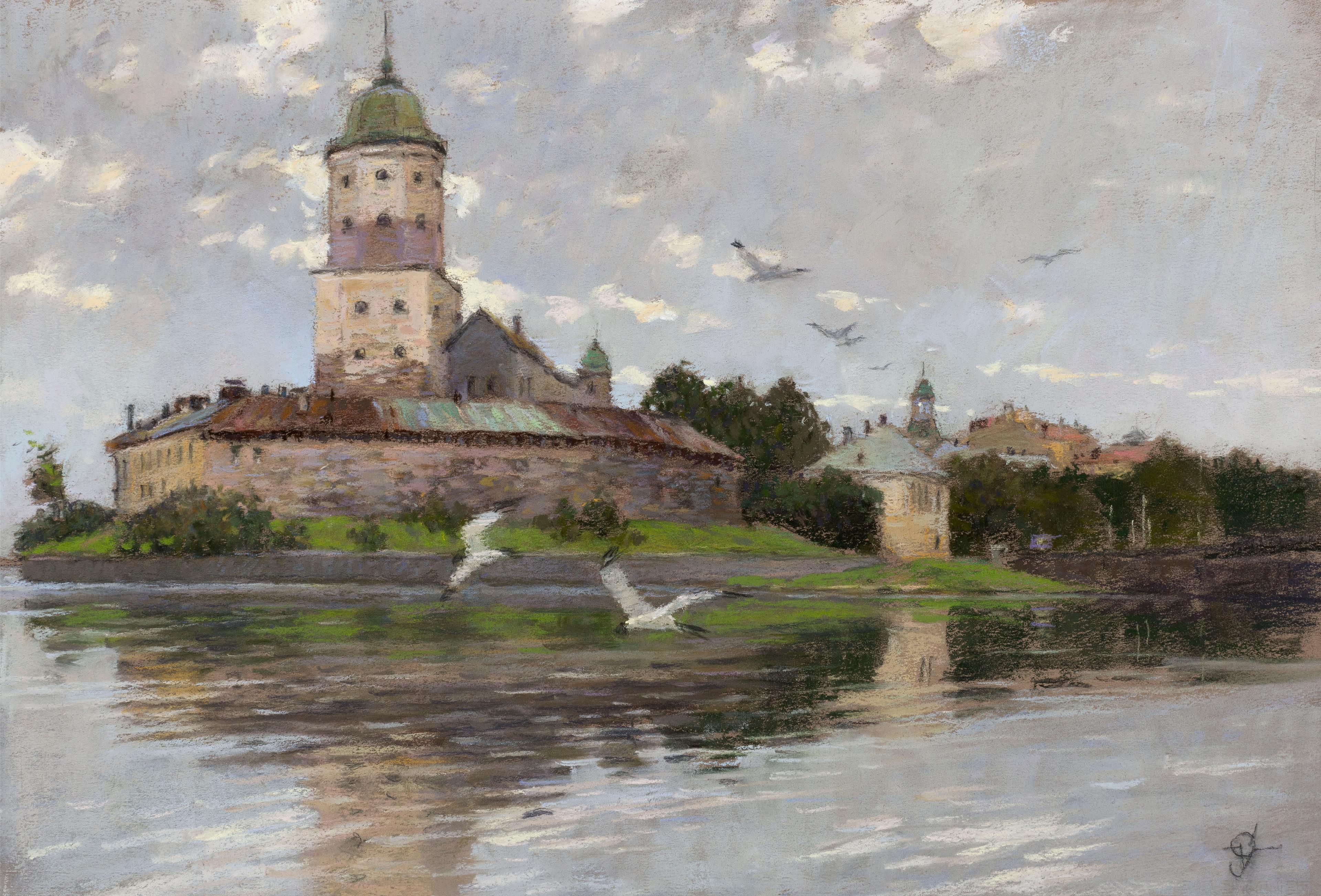 Vyborg. Original modern art painting