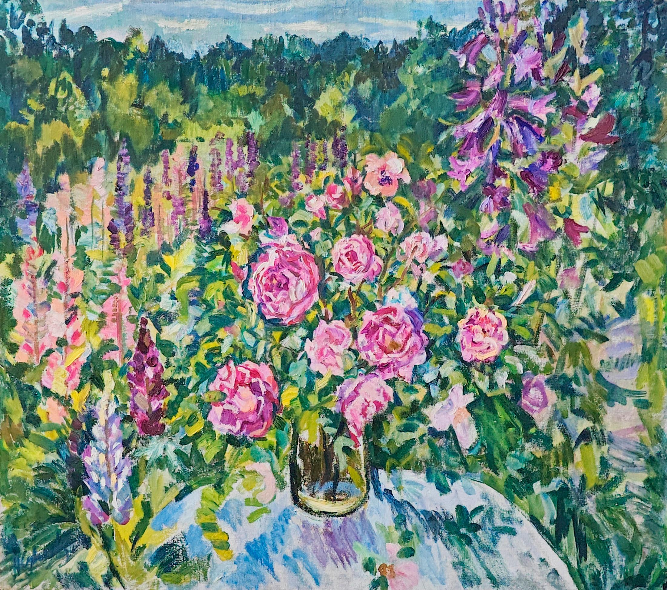 Букет роз на солнце 2014 г. Original modern art painting