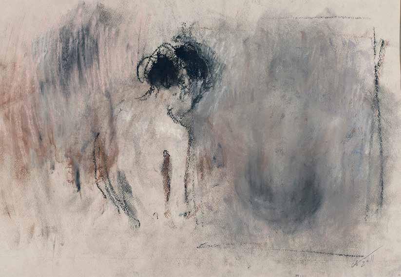 nude. Sketch, 2006. Original modern art painting