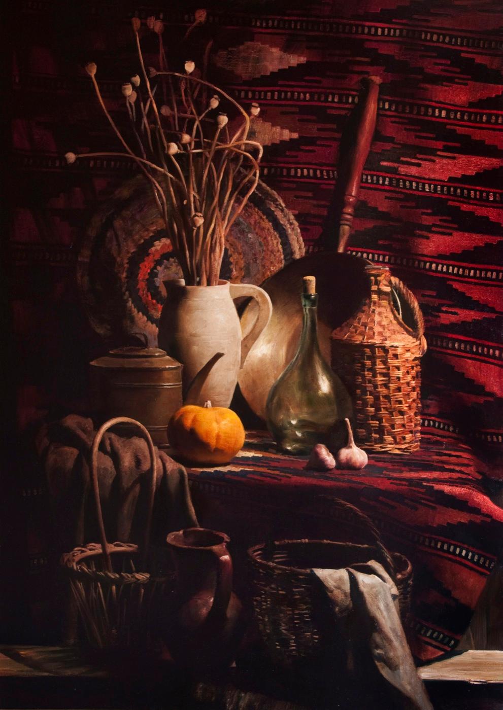静物地毯. Original modern art painting