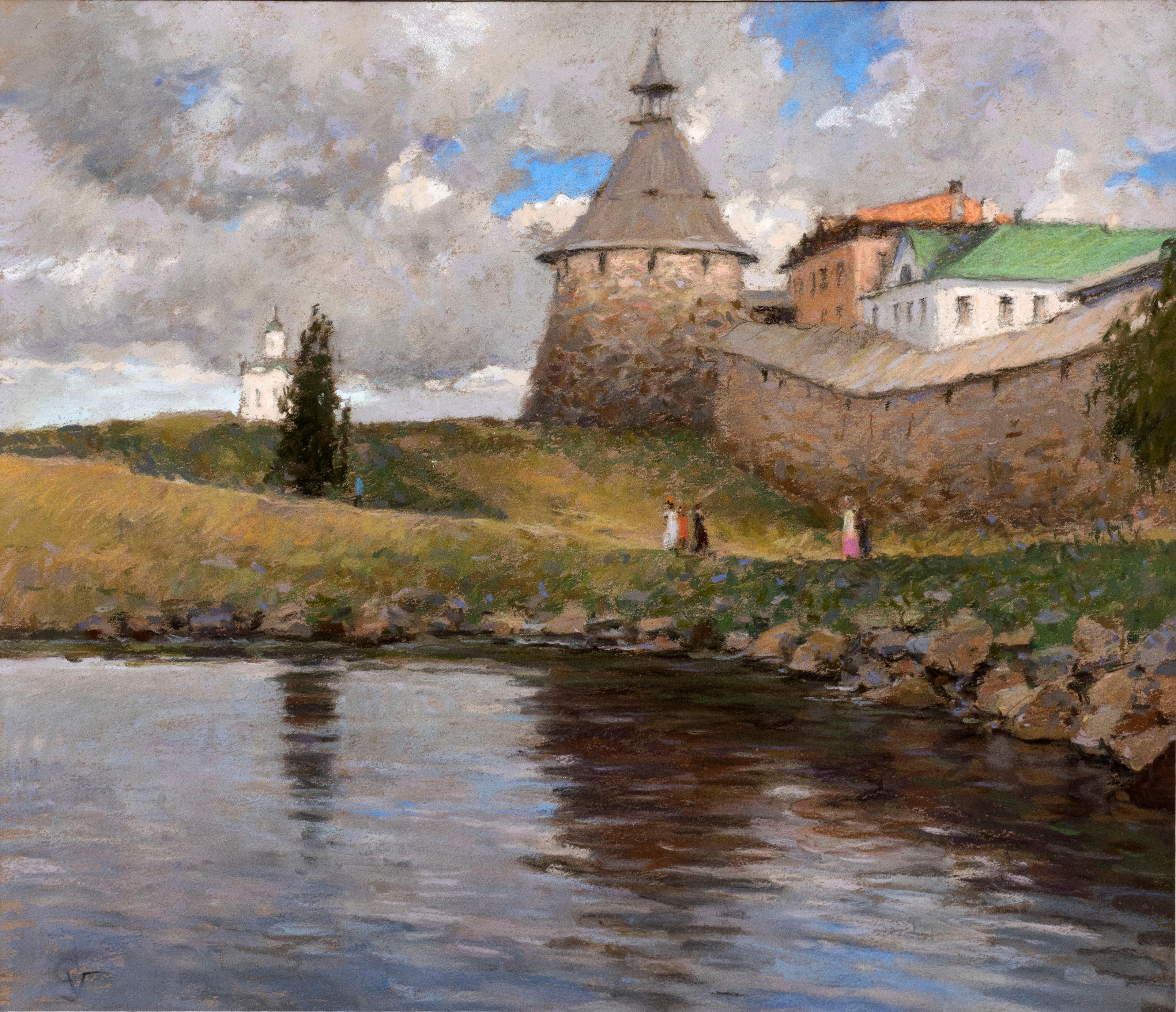 Соловецкий монастырь. Original modern art painting