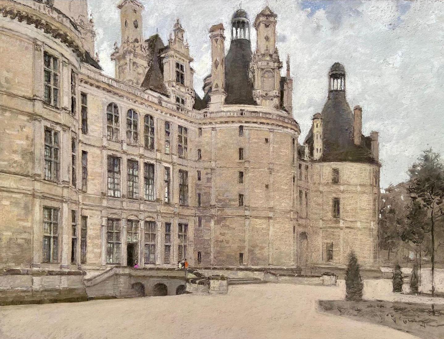  Château de Chambord. Original modern art painting