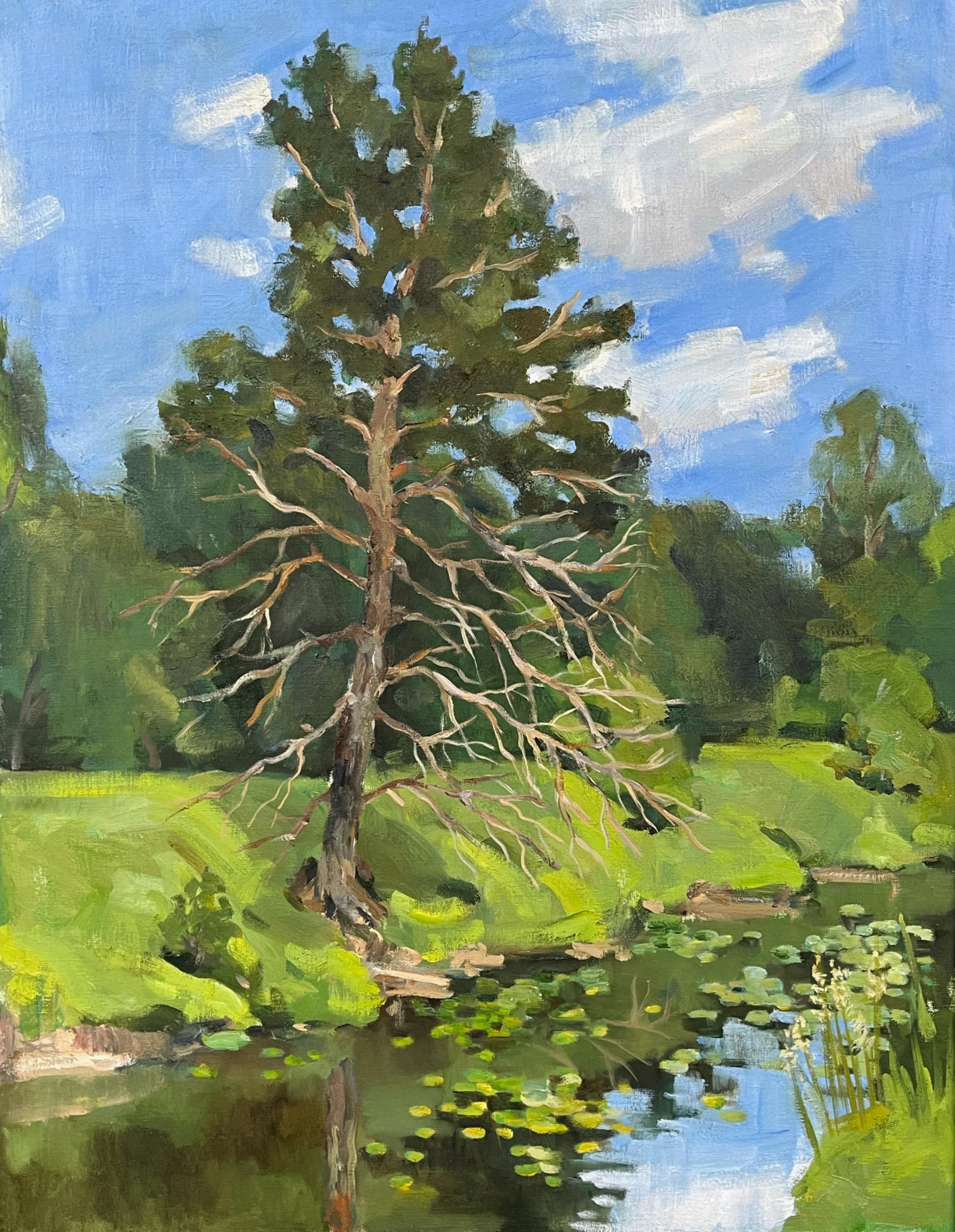 «Lonely pine». Original modern art painting