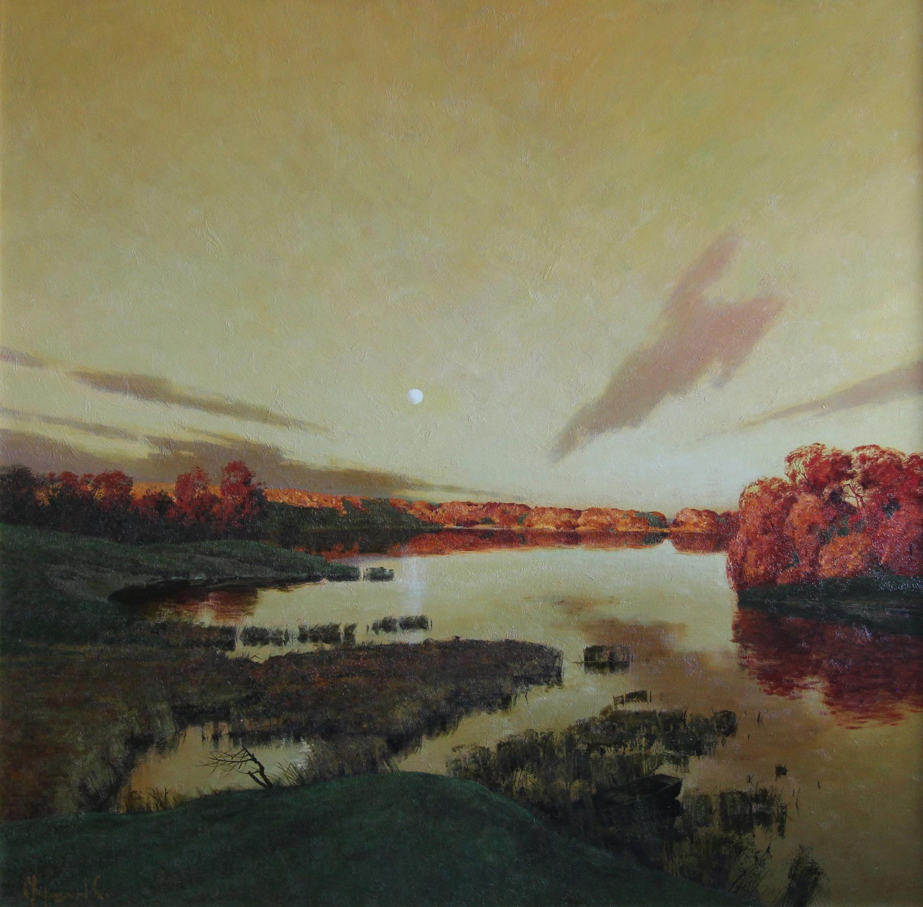 Теплый свет. Original modern art painting