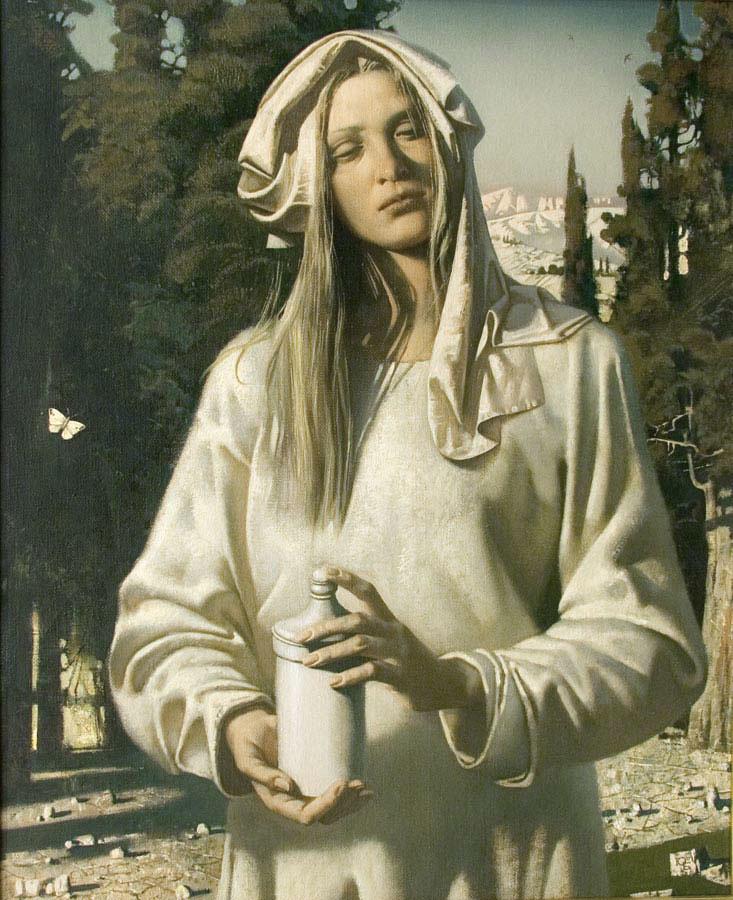 复活的早晨。 Maria Magdalena. Original modern art painting